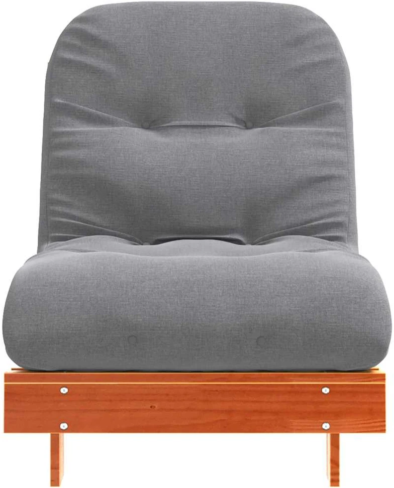 Futono sofa-lova su čiužiniu, vaško ruda, 70x206x11cm, pušis