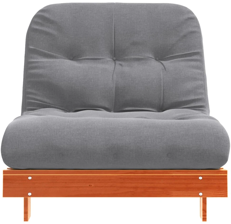 Futono sofa-lova su čiužiniu, vaško ruda, 90x206x11cm, pušis