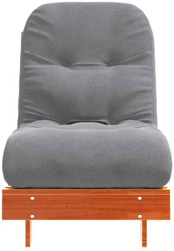 Futono sofa-lova su čiužiniu, vaško ruda, 60x206x11cm, pušis