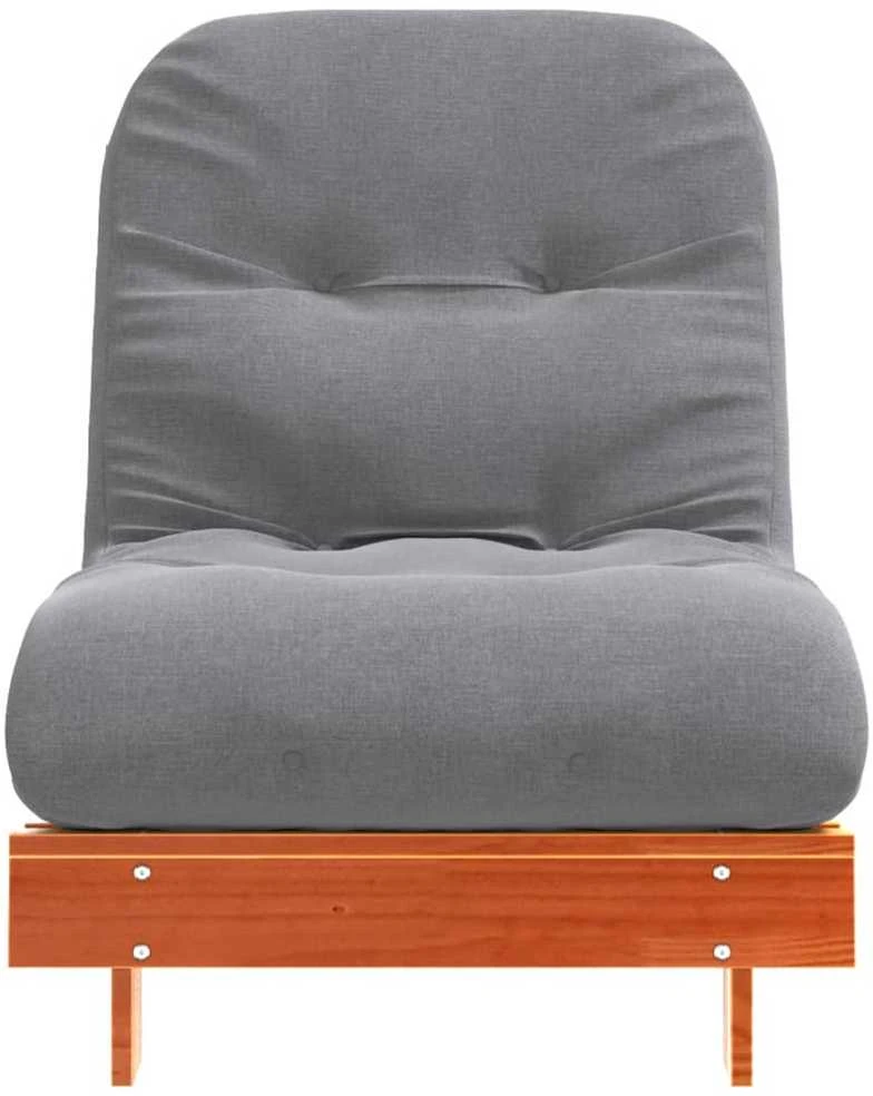Futono sofa-lova su čiužiniu, vaško ruda, 70x206x11cm, pušis