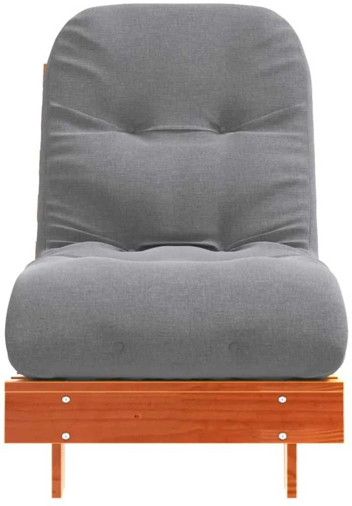 Futono sofa-lova su čiužiniu, vaško ruda, 60x206x11cm, pušis
