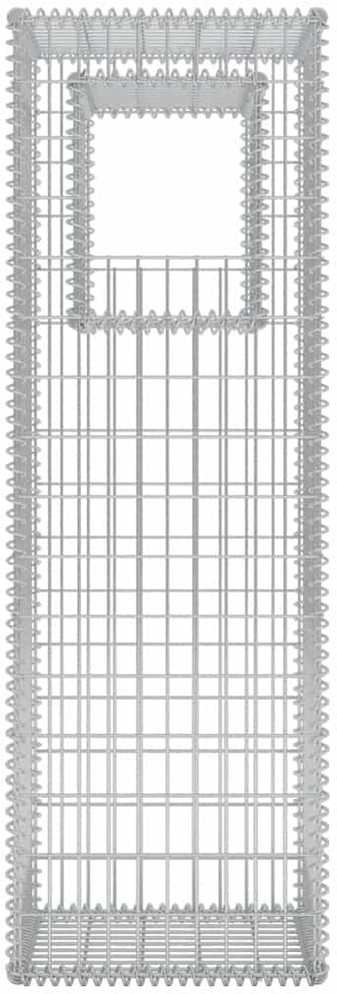 Gabionai, kolonos/vazonai, 2 vnt., plienas, 50x50x160 cm