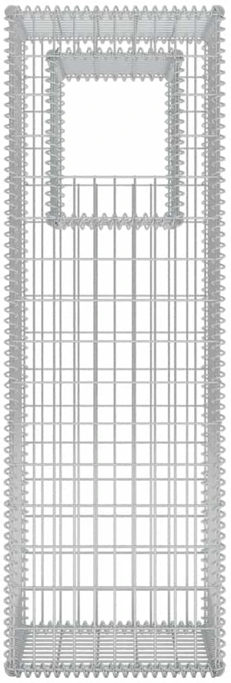 Gabionai, kolonos/vazonai, 2 vnt., plienas, 50x50x160 cm