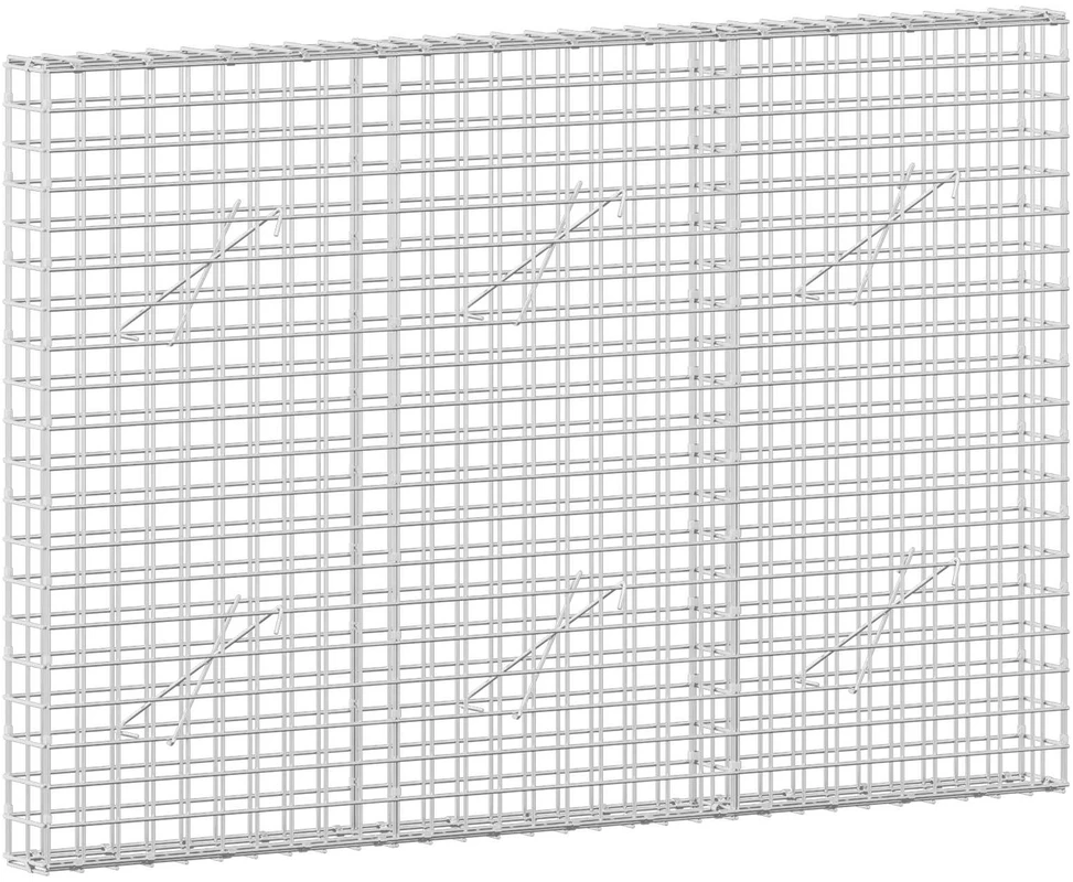 Gabionas su 3,5 mm laidu ir 5x5 cm tinkleliu 150x10x100 cm