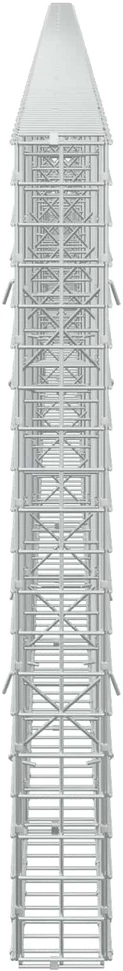 Gabionas su 3,5 mm laidu ir 5x5 cm tinkleliu 1050x10x100 cm