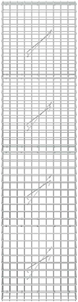 Gabionas su 3,5 mm laidu ir 5x5 cm tinkleliu 50x10x200 cm