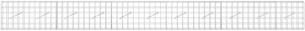 Gabionas su 3,5 mm viela ir 10x10 cm tinkleliu 550x10x50 cm