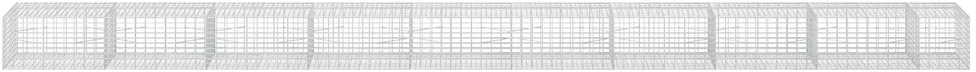 Gabionas su 3,5 mm viela ir 5x10 cm tinkleliu 950x100x50 cm