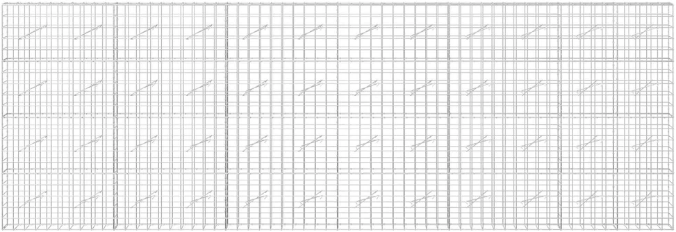 Gabionas su 5 mm viela ir 10x10 cm tinkleliu 600x10x200 cm