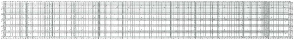 Gabionas su 5 mm Viela ir 5x10 cm Tinkleliu 1200x20x150 cm