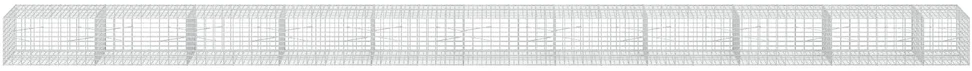 Gabionas su 5 mm viela ir 5x10 cm tinkleliu 1050x100x50 cm