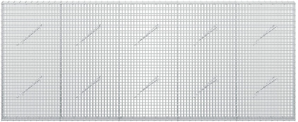 Gabionas su 5 mm viela ir 5x2,5 cm tinkleliu 250x10x100 cm