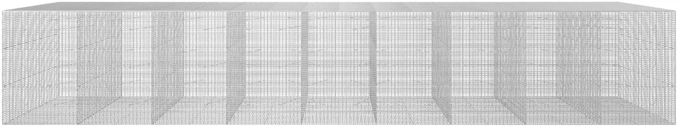 Gabionas su 5 mm viela ir 5x2,5 cm tinkleliu 900x100x150 cm
