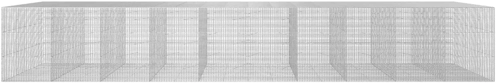 Gabionas su 5 mm viela ir 5x2,5 cm tinkleliu 1000x100x150 cm