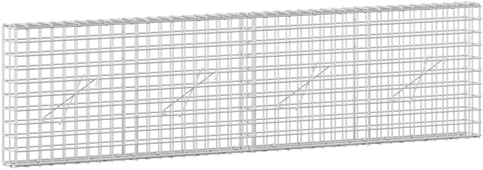 Gabionas su 5 mm viela ir 5x5 cm tinkleliu 200x10x50 cm