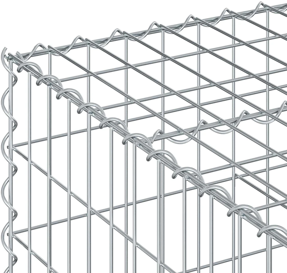 Gabioninė pakelta lova 100 x 100 x 40 cm Cinkuota plienas
