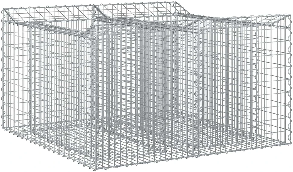 Gabioninė pakelta lova 100 x 100 x 60 cm Galvanizuotas plienas