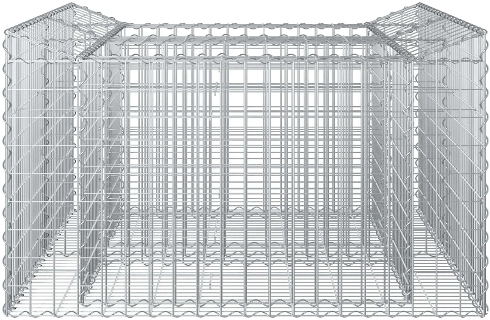Gabioninė pakelta lova 100 x 100 x 60 cm Galvanizuotas plienas
