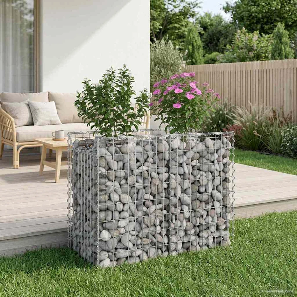 Gabioninė pakelta lova 100 x 50 x 80 cm Galvanizuotas plienas