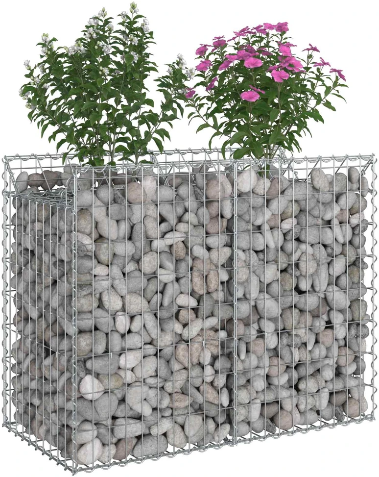 Gabioninė pakelta lova 100 x 50 x 80 cm Galvanizuotas plienas