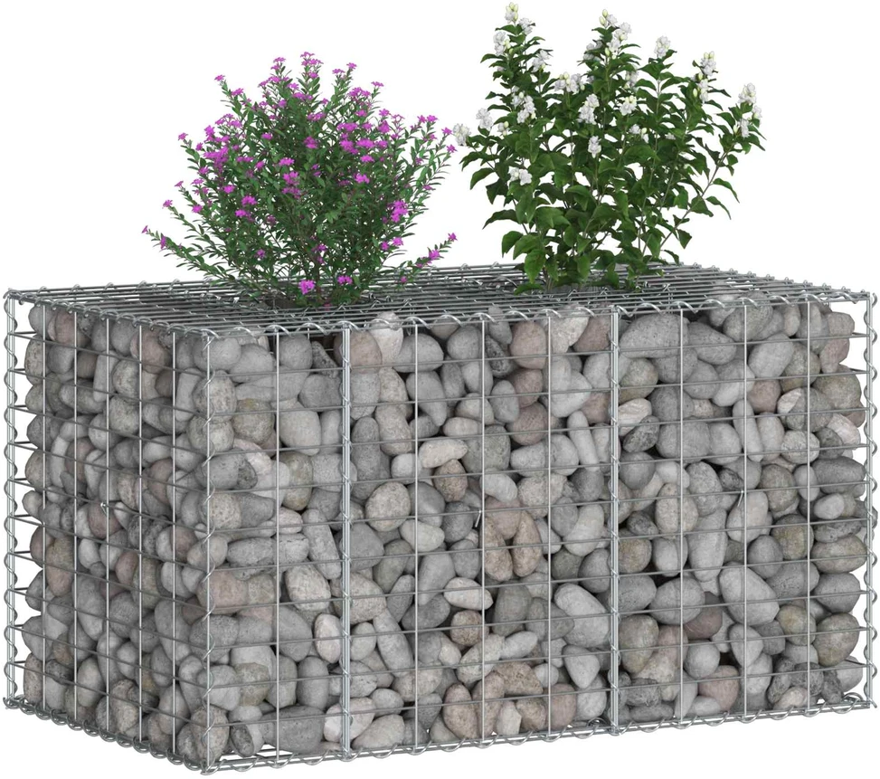 Gabioninė pakelta lova 100 x 60 x 55 cm Galvanizuotas plienas