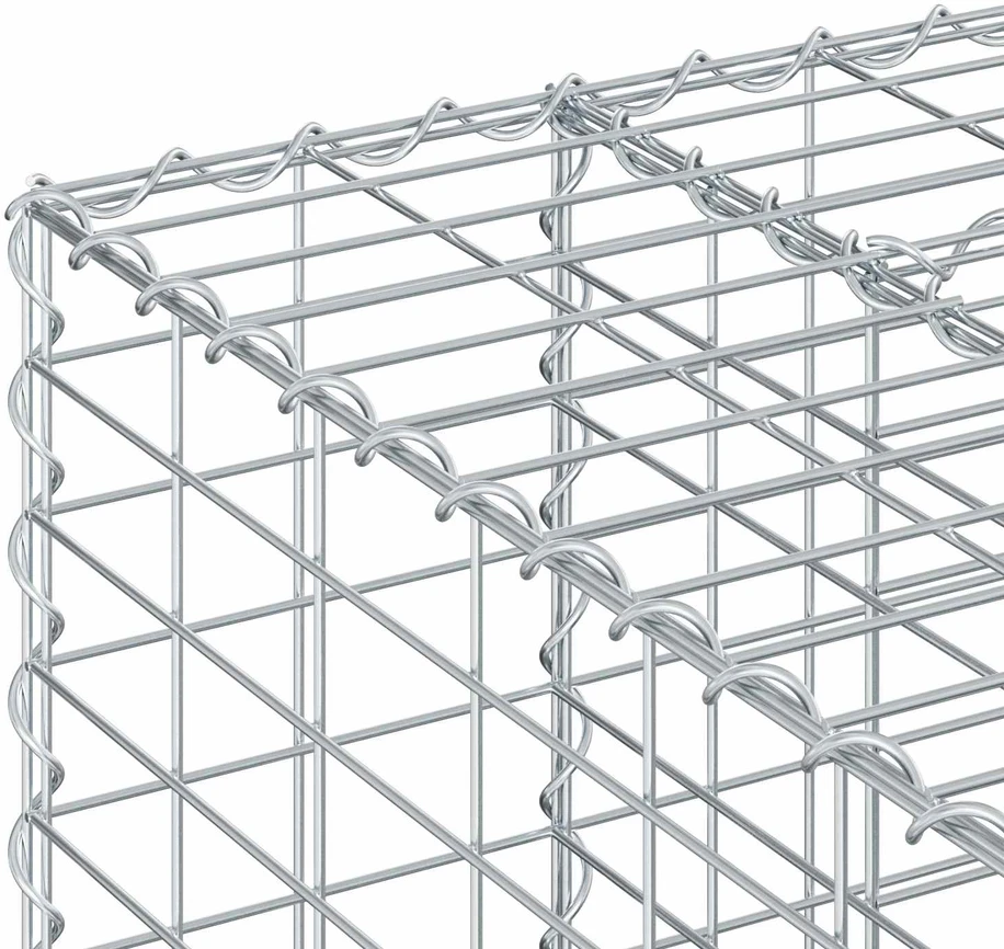 Gabioninė pakelta lova 140 x 60 x 55 cm Galvanizuotas plienas
