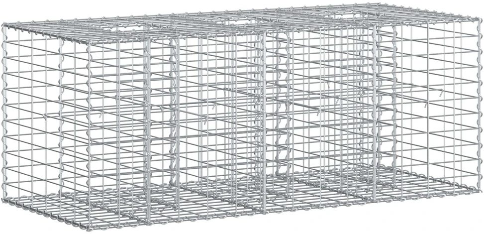 Gabioninė pakelta lova 140 x 60 x 55 cm Galvanizuotas plienas