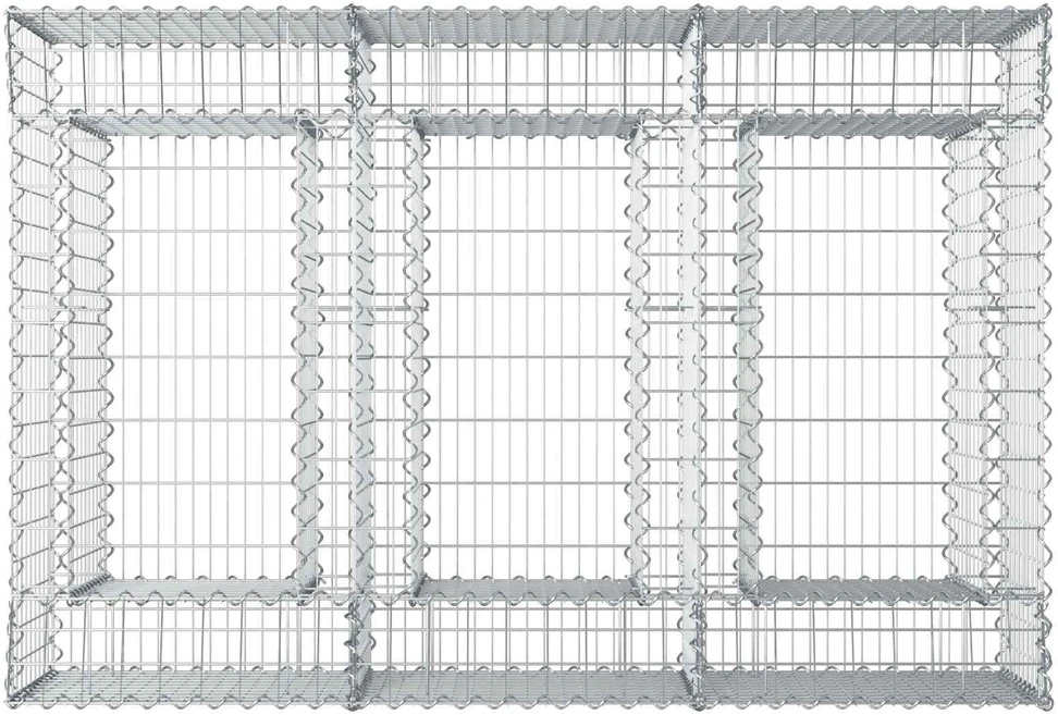 Gabioninė pakelta lova 150 x 100 x 60 cm Galvanizuotas plienas