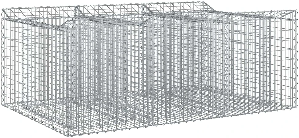Gabioninė pakelta lova 150 x 100 x 60 cm Galvanizuotas plienas