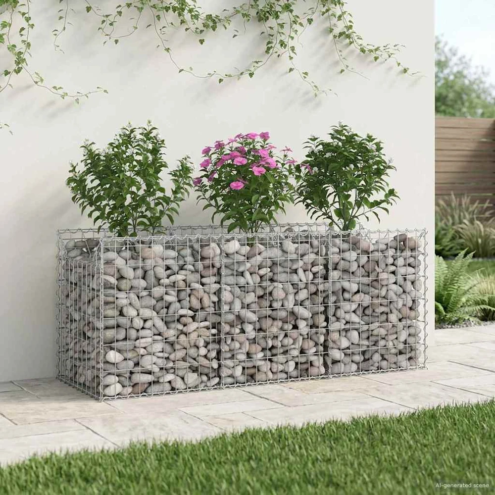Gabioninė pakelta lova 150 x 50 x 60 cm Galvanizuotas plienas
