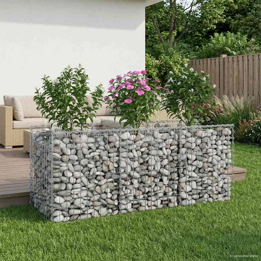 Gabioninė pakelta lova 150 x 50 x 60 cm Galvanizuotas plienas