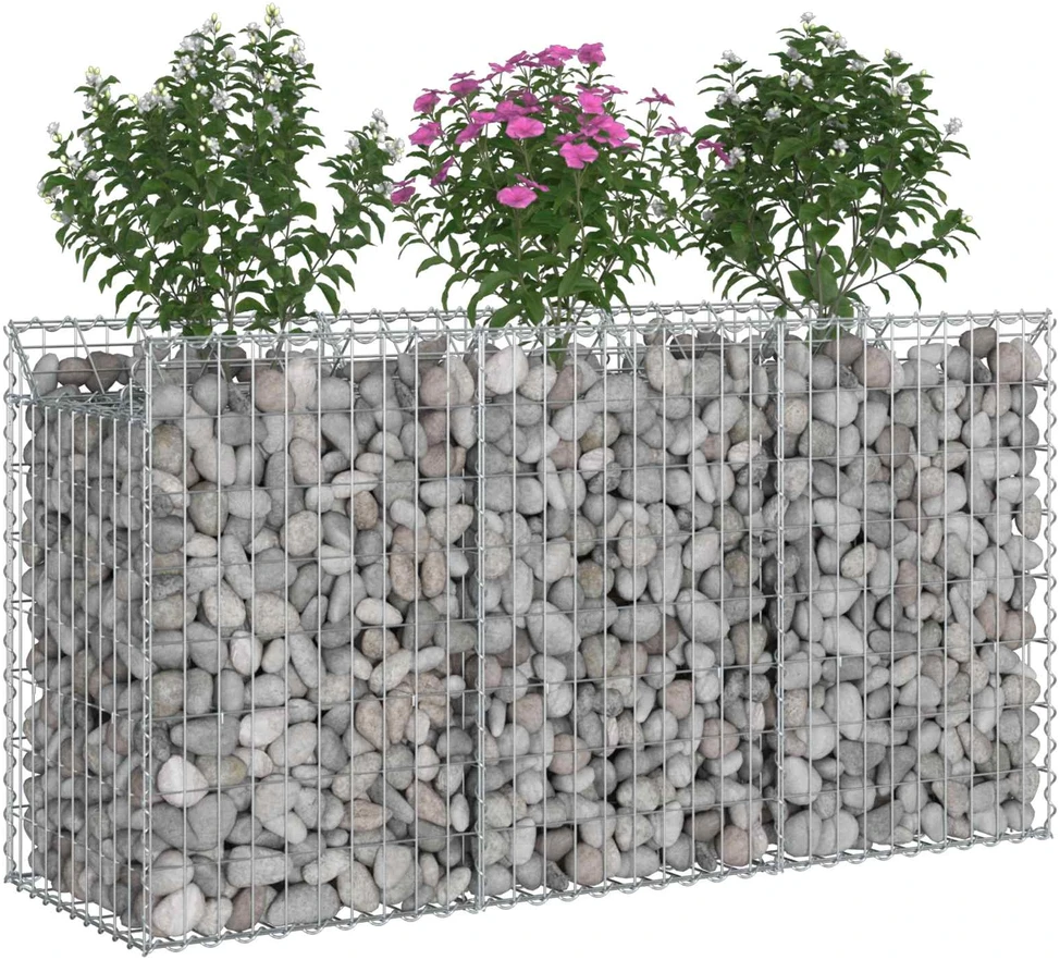 Gabioninė pakelta lova 150 x 50 x 80 cm Galvanizuotas plienas