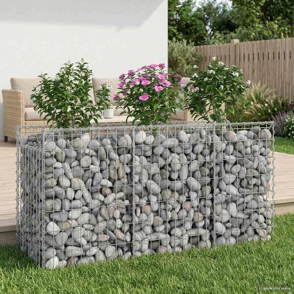 Gabioninė pakelta lova 150 x 50 x 80 cm Galvanizuotas plienas