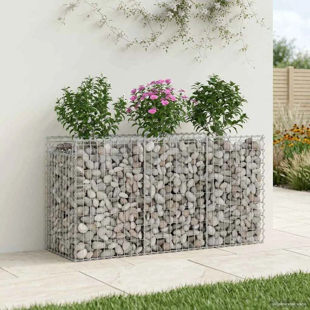 Gabioninė pakelta lova 150 x 50 x 80 cm Galvanizuotas plienas