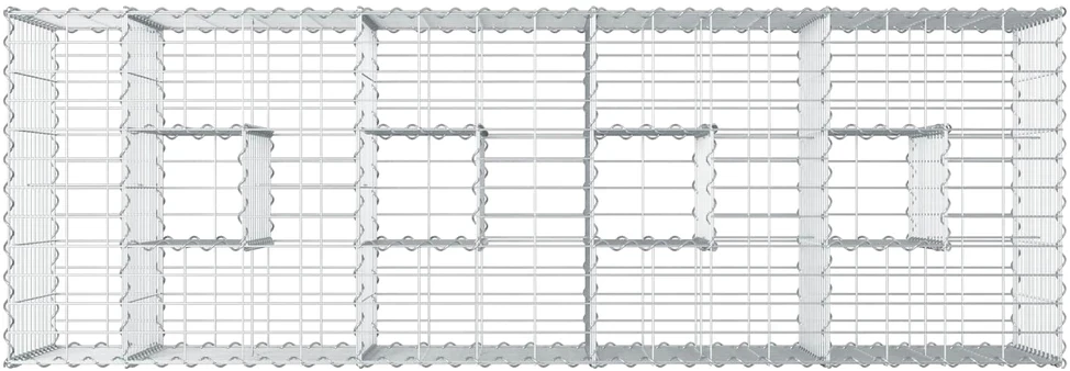 Gabioninė pakelta lova 180 x 60 x 55 cm Galvanizuotas plienas
