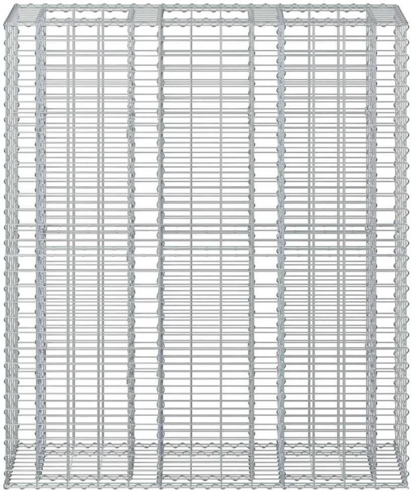 Gabioninė pakelta lova 2 vnt. 130 x 50 x 150 cm Sidabrinė