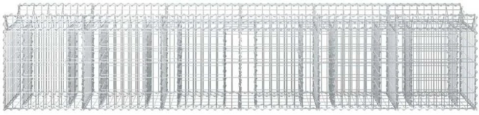 Gabioninė pakelta lova 2 vnt. 300 x 50 x 60 cm Sidabrinė