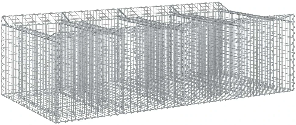 Gabioninė pakelta lova 2 vnt. 200 x 100 x 60 cm