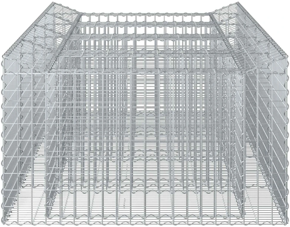 Gabioninė pakelta lova 2 vnt. 200 x 100 x 60 cm