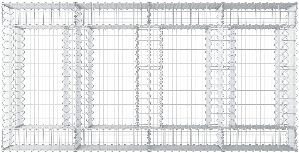 Gabioninė pakelta lova 2 vnt. 200 x 100 x 60 cm