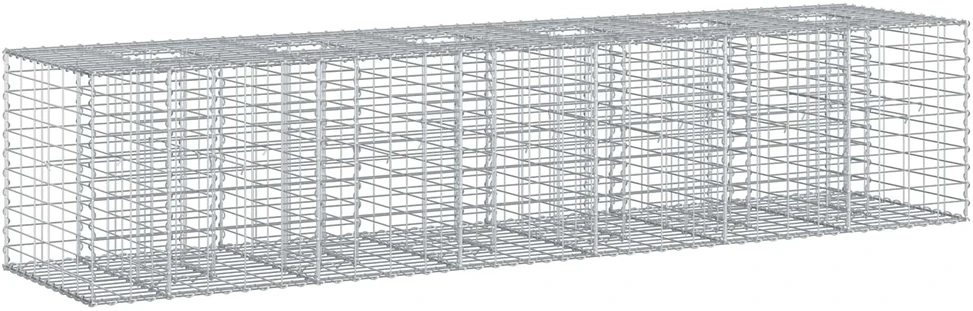 Gabioninė pakelta lova 2 vnt. 260 x 60 x 55 cm