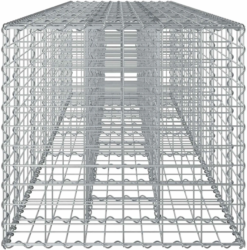 Gabioninė pakelta lova 2 vnt. 260 x 60 x 55 cm