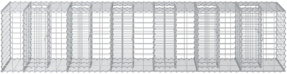 Gabioninė pakelta lova 2 vnt. 260 x 60 x 55 cm
