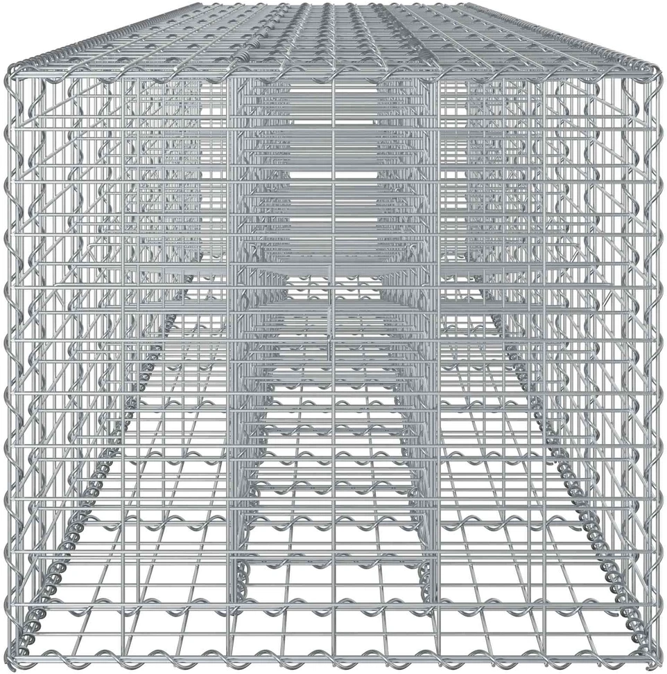 Gabioninė pakelta lova 2 vnt. 340 x 60 x 55 cm