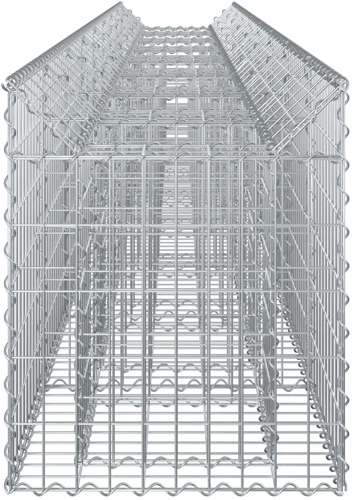 Gabioninė pakelta lova 2 vnt. 400 x 50 x 60 cm