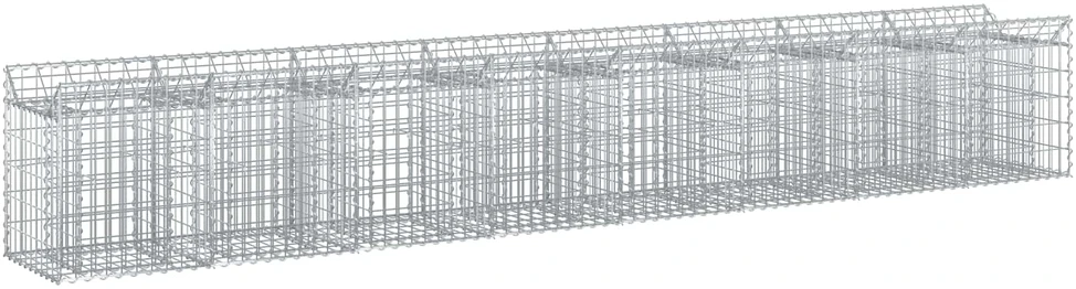 Gabioninė pakelta lova 2 vnt. 400 x 50 x 60 cm