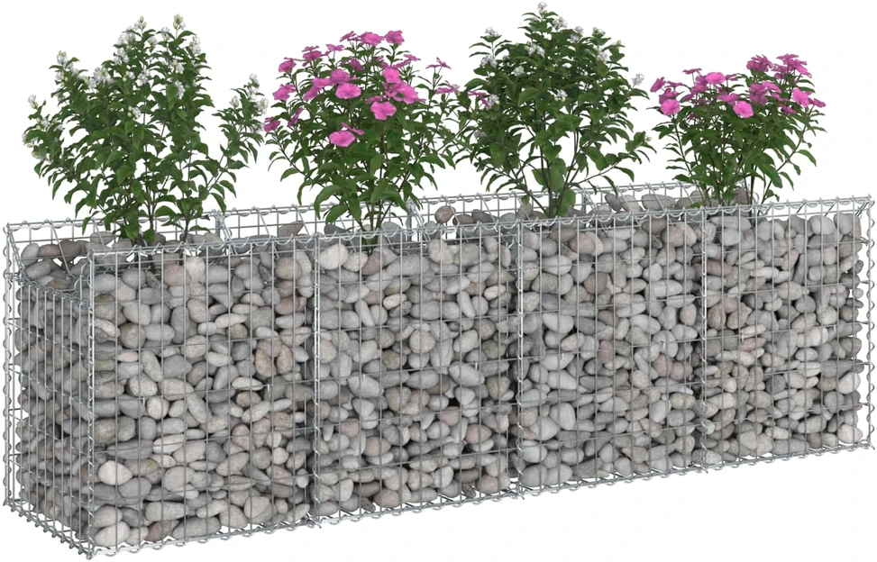 Gabioninė pakelta lova 200 x 50 x 60 cm Galvanizuotas plienas