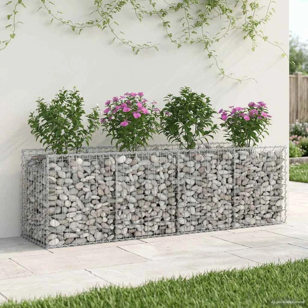 Gabioninė pakelta lova 200 x 50 x 60 cm Galvanizuotas plienas