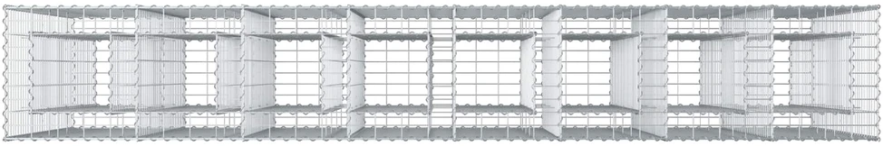 Gabioninė pakelta lova 4 vnt. 330 x 50 x 150 cm