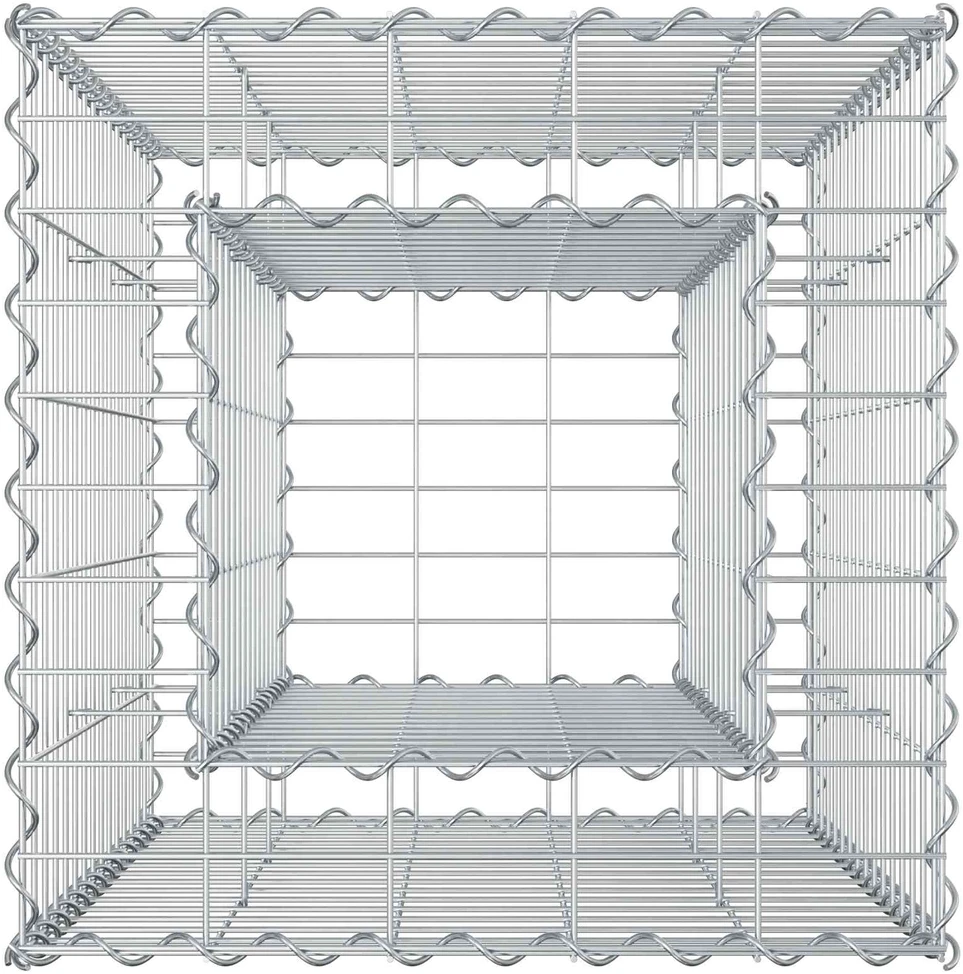 Gabioninė pakelta lova 50 x 50 x 80 cm Galvanizuotas plienas